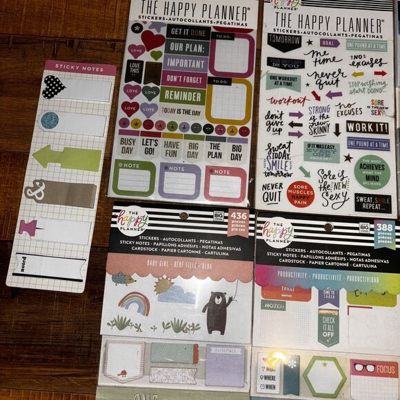 Happy Planner Sticker Bundle Sticky Notes Pregnancy Baby Meal Planning Budget - Picture 5 of 6